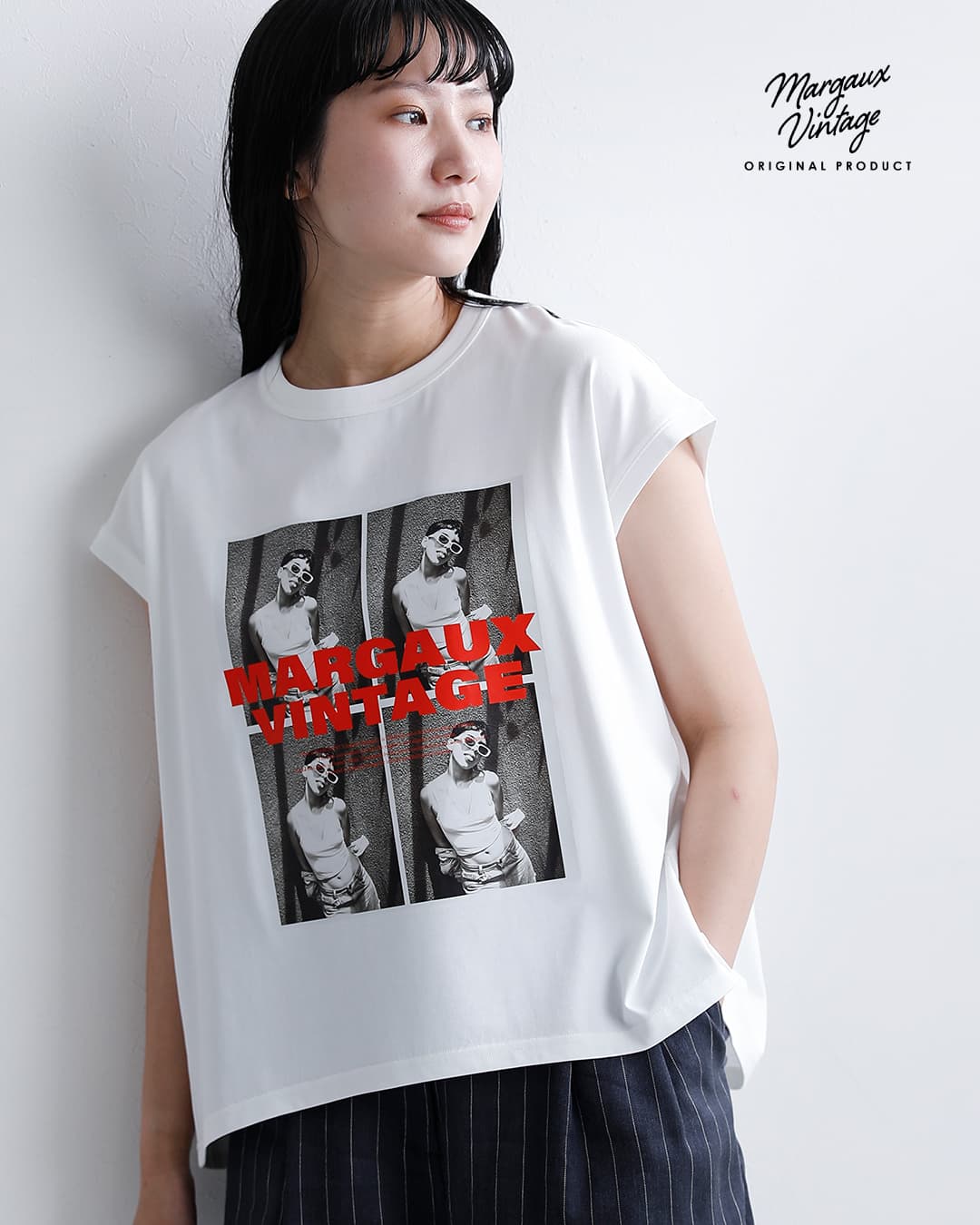 マルゴービンテージ Tシャツ margaux マルゴーヴィンテージ MARGAUX VINTAGE コットン 転写プリント