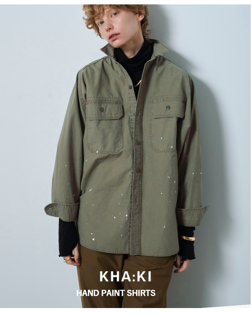 kha:ki（カーキ） セール【30%OFF】カーキ コットン ワイド ミリタリー