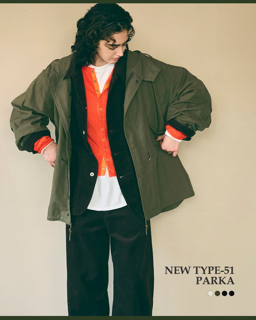 kha:ki（カーキ） Aライン ミドル モッズコート NEW TYPE-51 PARKA