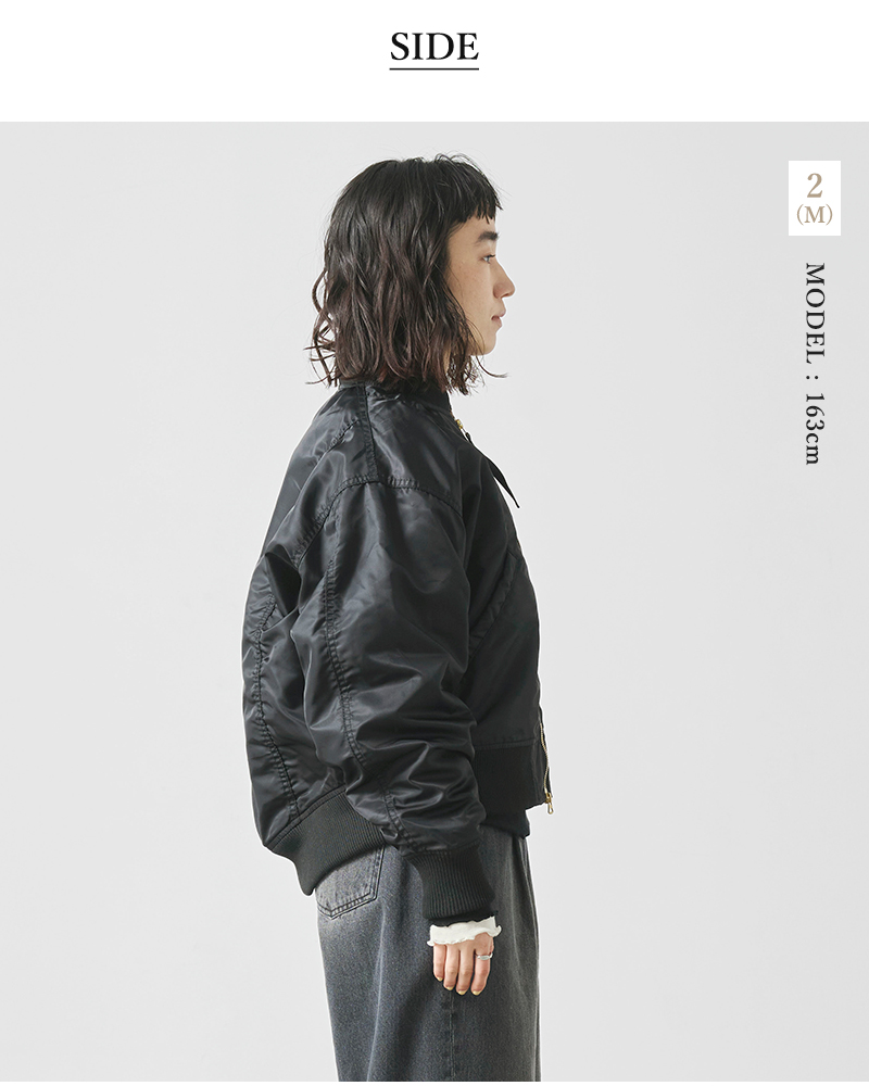 kha:ki カーキ ミリタリー ワイド スクエア MA-1 ジャケット WIDE