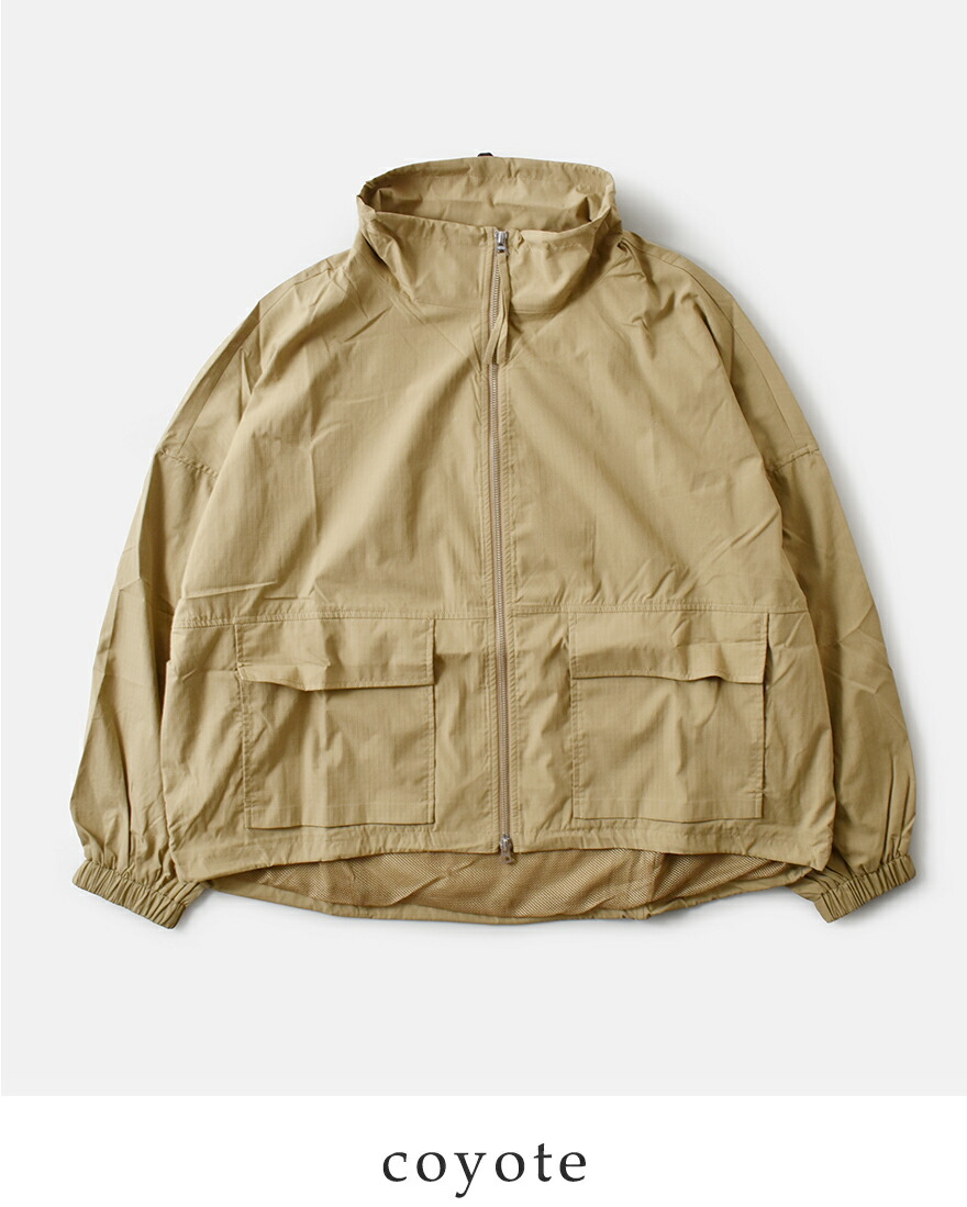 kha:ki（カーキ） ライト リップストップ スタンドカラー ジップアップ