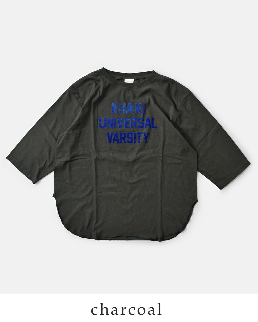kha:ki カーキ コットン 7分袖 Tシャツ 7TH TEE -K.U.V- mil25scs3459  レディース 2025aw新作