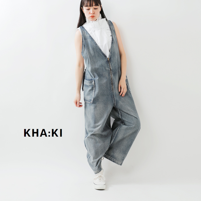 kha:ki 【40%OFF】カーキ 8oz 綿麻デニム ヴィンテージ加工 V