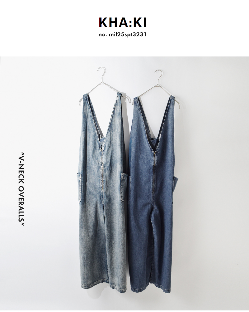 kha:ki 【40%OFF】カーキ 8oz 綿麻デニム ヴィンテージ加工 V