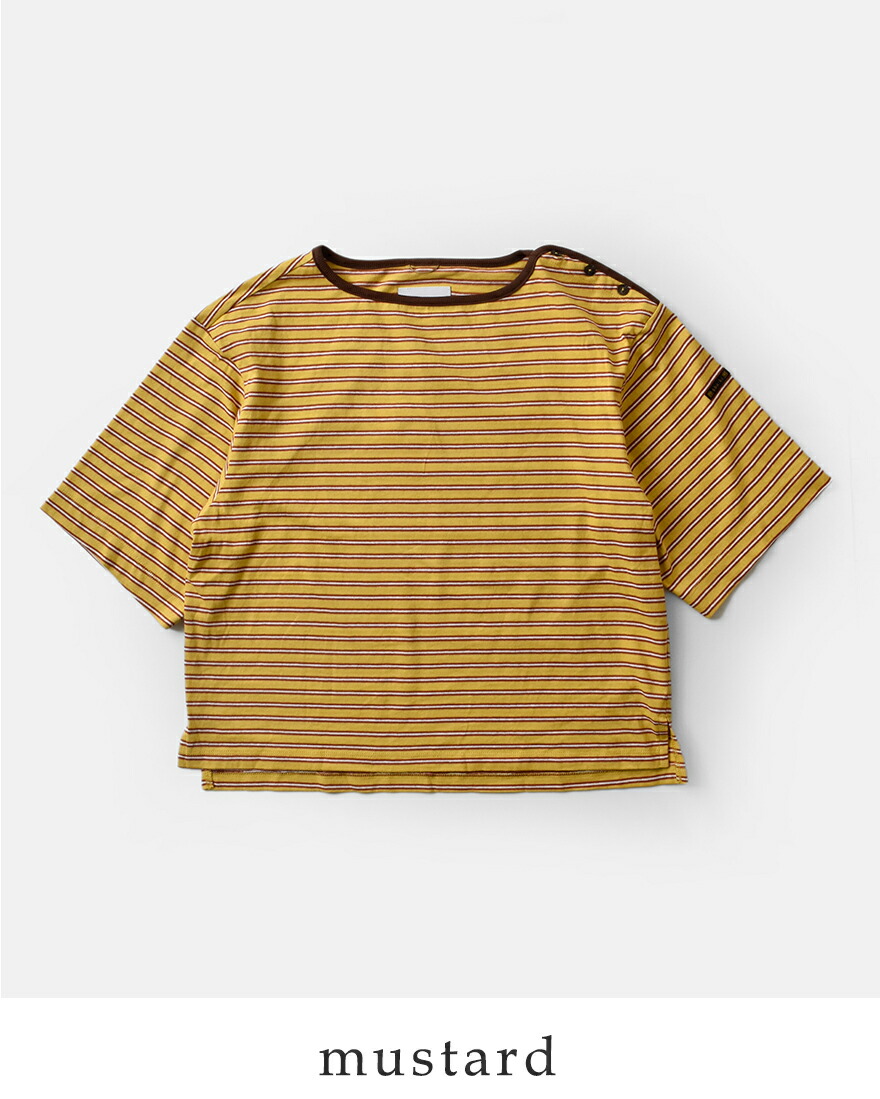 【KHAKI】フェード ボーダー クルーネックニット SHIPS: HANDFRAME 16ゲージ マイクロボーダー クルーネック ニット