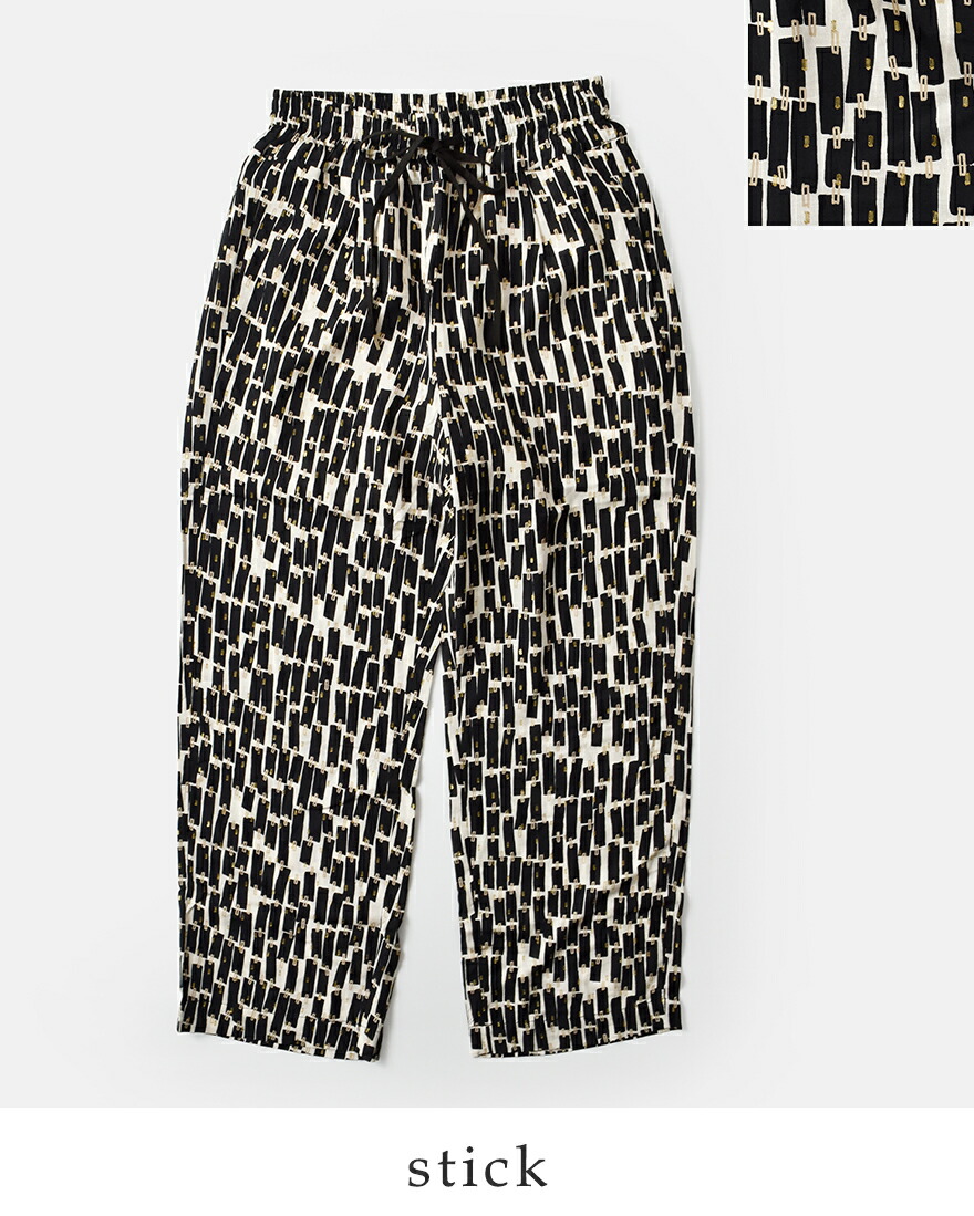 Munich（ミューニック） ジャガード プリント ワイド レッグ イージー