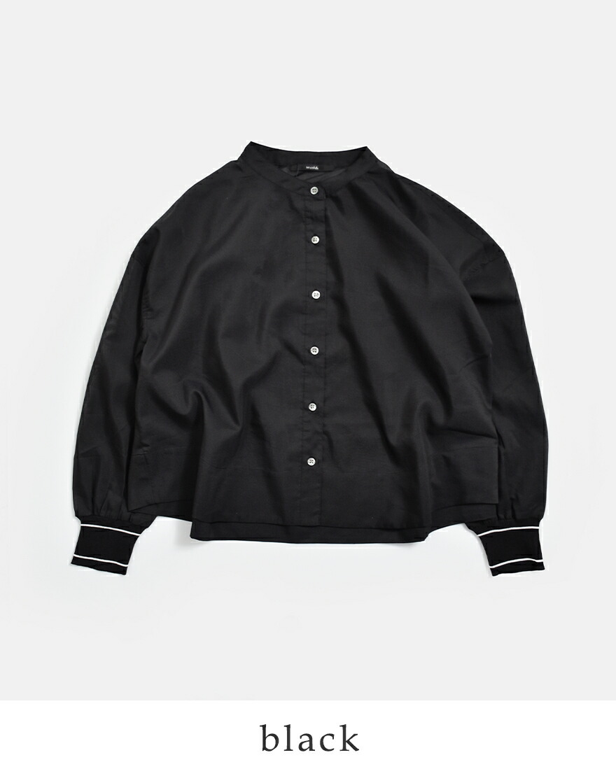 Munich（ミューニック） シアーボイル×ニットリブカフス シャツ 