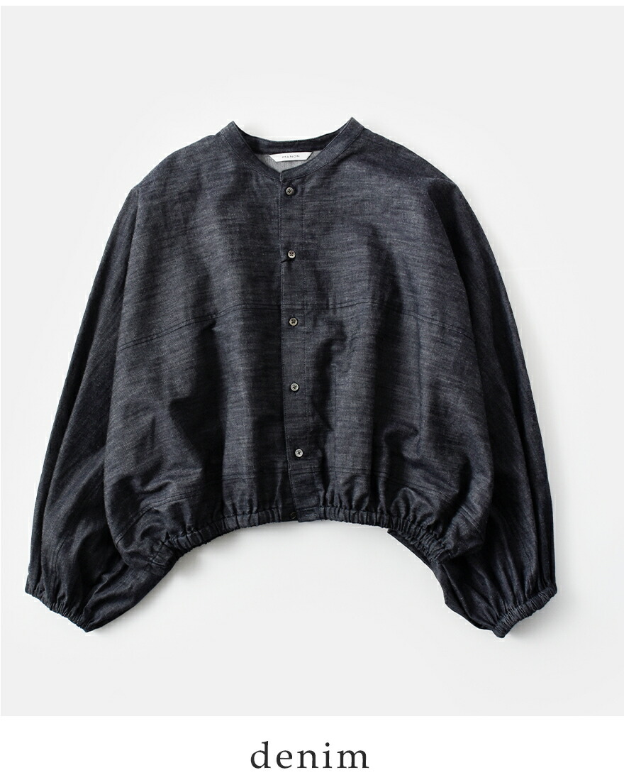 MANON マノン コットン ドルマン スリーブ シャツ DOLMAN SLEEVE