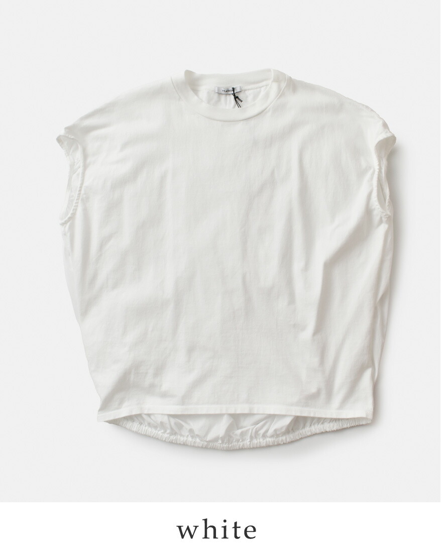 MANON 【40%OFF】マノン コットン オーバーダイ コンビ シャツ T