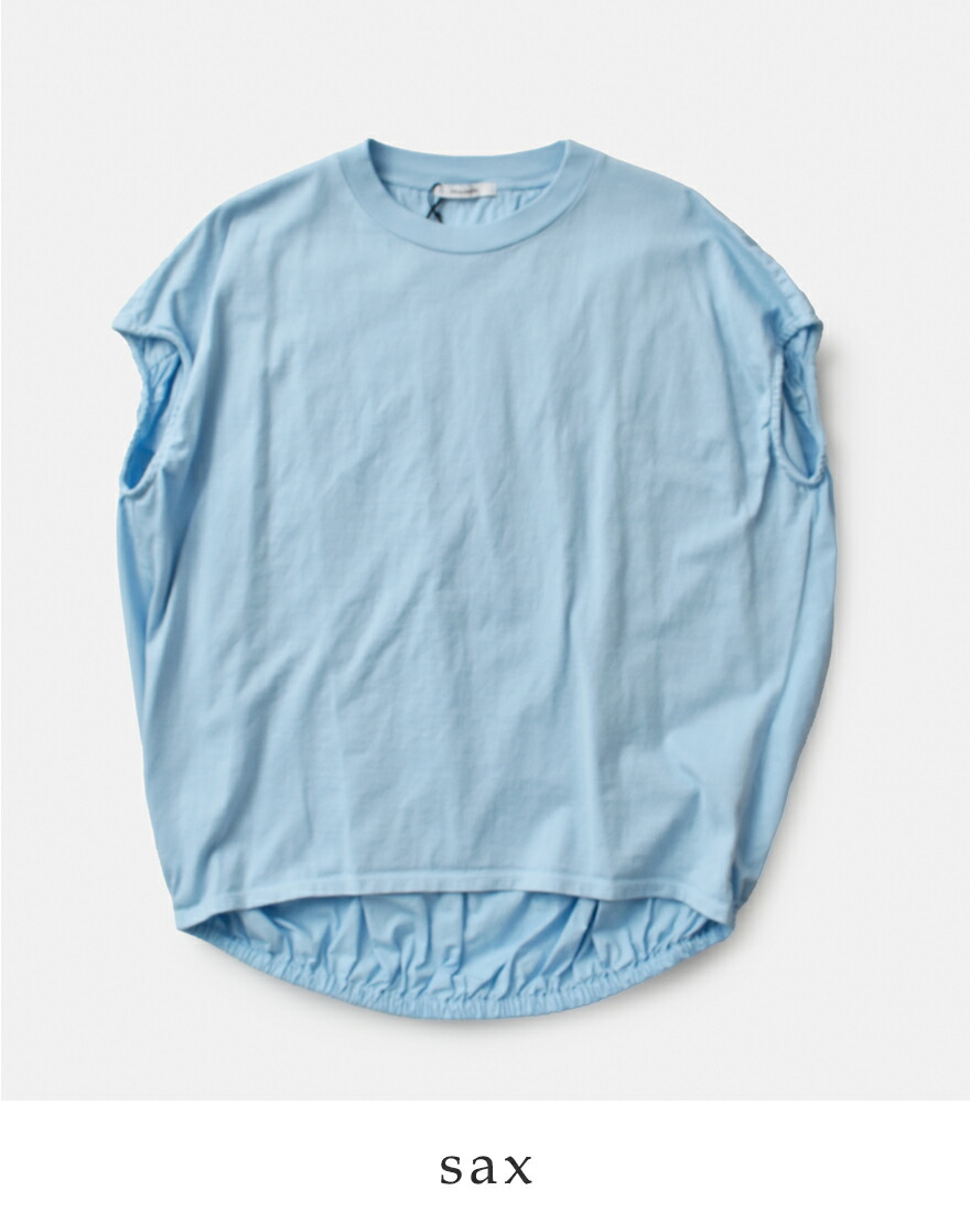 MANON 【40%OFF】マノン コットン オーバーダイ コンビ シャツ T