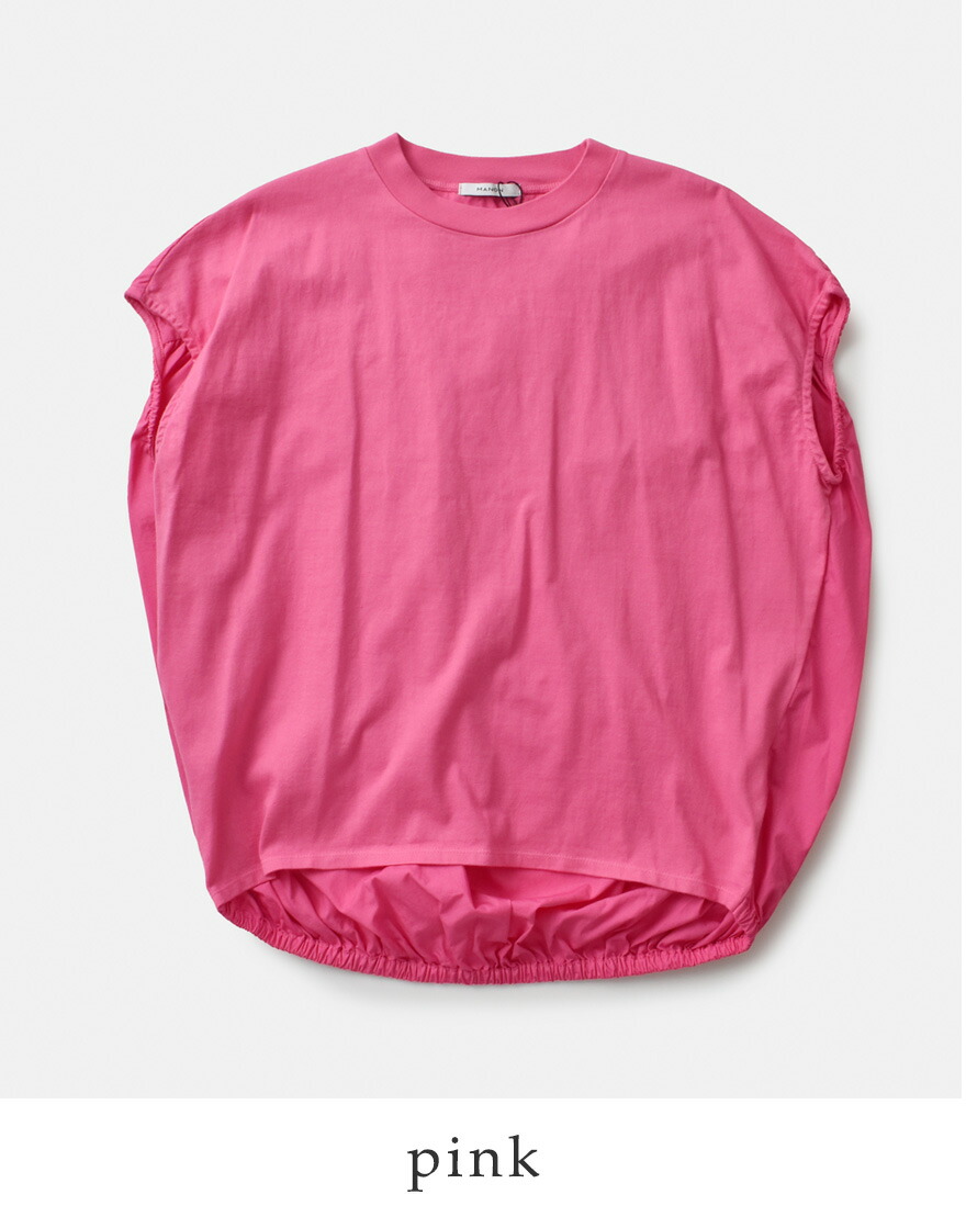 【40%OFF】マノン MANON コットン オーバーダイ コンビ シャツ Tシャツ OVERDYE COMBI SHT TEE mnn-spsh-036 レディース MANON 【40%OFF】マノン コットン オーバーダイ コンビ シャツ T