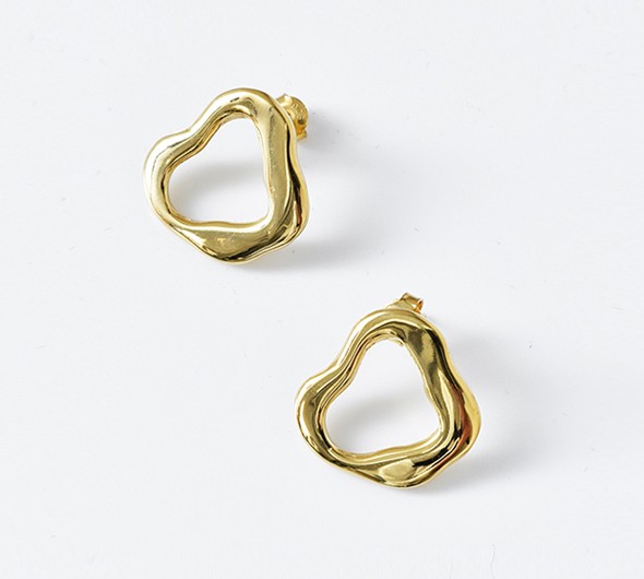 MERAKI(メラキ)<br>真鍮ピアス“Organic Brass Earrings S” organicbrassearrings-s