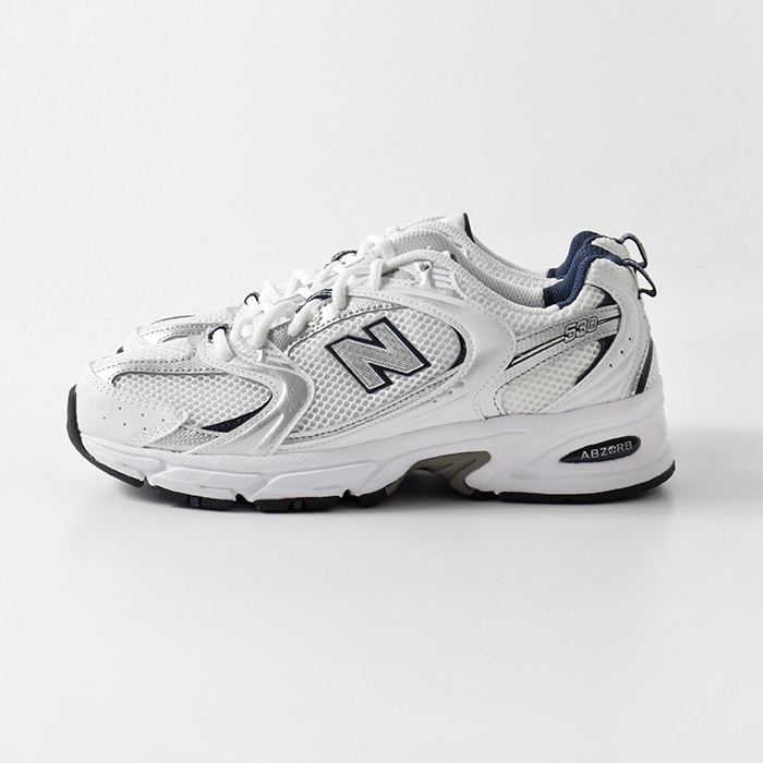 new balance(ニューバランス)Nロゴシンセティックレザーメッシュアッパーランニングスニーカー“MR530”mr530a