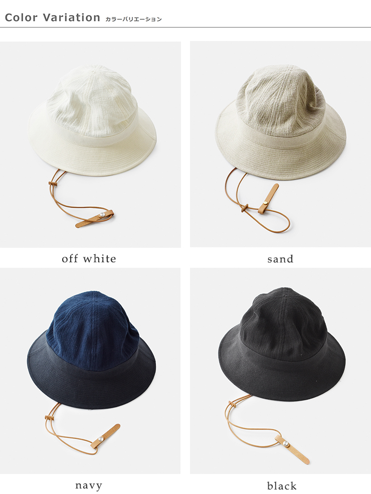 Nine Tailor(ナインテイラー)リネンコットンメッシュハット“SquillHat”n-1405