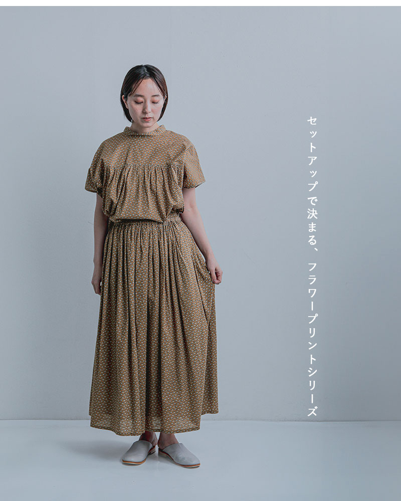 SOIL（ソイル） コットンボイル スモールフラワープリント バック