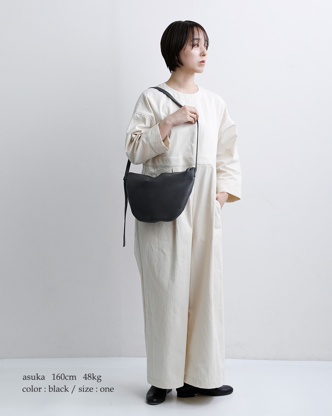 yucchinoレザー ハーフムーン ショルダーバッグ “OTONA eco-bag HALFMOON” oeb-halfmoon