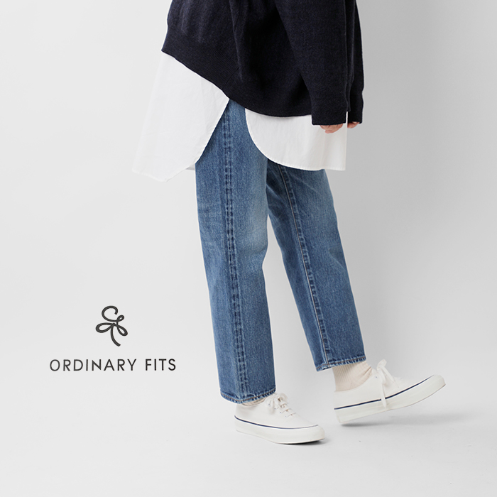 【クーポン対象】ordinaryfits オーディナリーフィッツ 5ポケット アンクル ユーズド デニム パンツ om-p020-same1