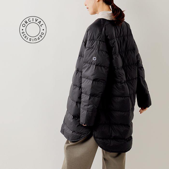 未使用級✨オーシバル　カラーレス　ライトダウンコート　黒　サイズ2　軽量　✨人気 未使用級✨オーシバル カラーレス ライトダウンコート 黒 サイズ2 軽量