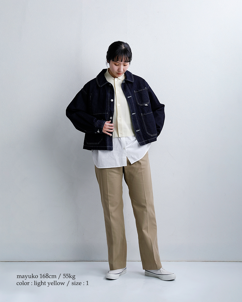 ORCIVAL(オーチバル・オーシバル)ジャガード襟付きポロニットカーディガンor-d0140wjq