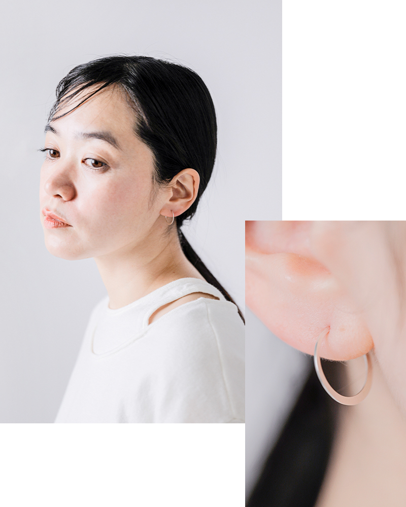 Melissa Joy Manning Sサイズ片耳オーバルフープピアス Melissa Joy Manning Sサイズ片耳オーバルフープピアス Melissa Joy