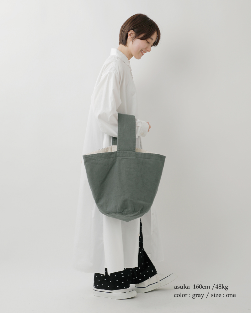 Pouto(ポウト)キャンバスワンハンドルバケットバッグMサイズpo-002