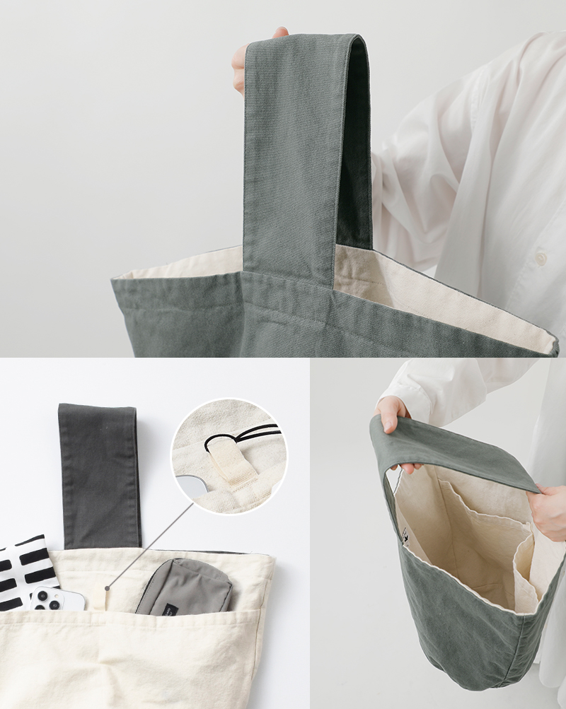 Pouto(ポウト)キャンバスワンハンドルバケットバッグMサイズpo-002