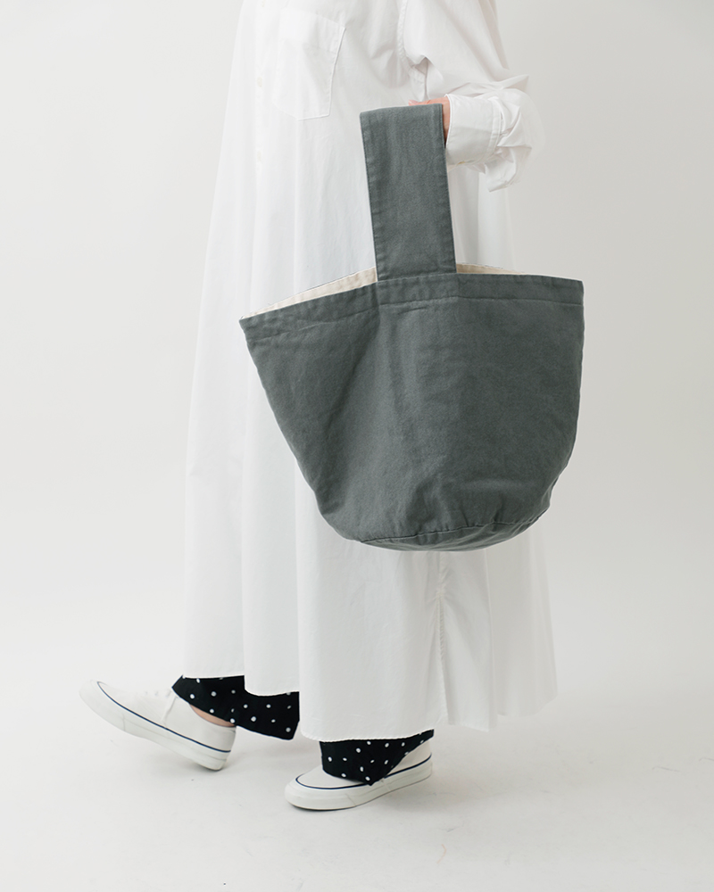 Pouto(ポウト)キャンバスワンハンドルバケットバッグMサイズpo-002
