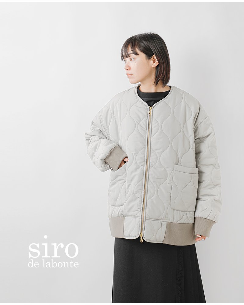 siro de labonte(シロ デ ラボンテ)キルティングMA-1ノーカラージャケットr343310