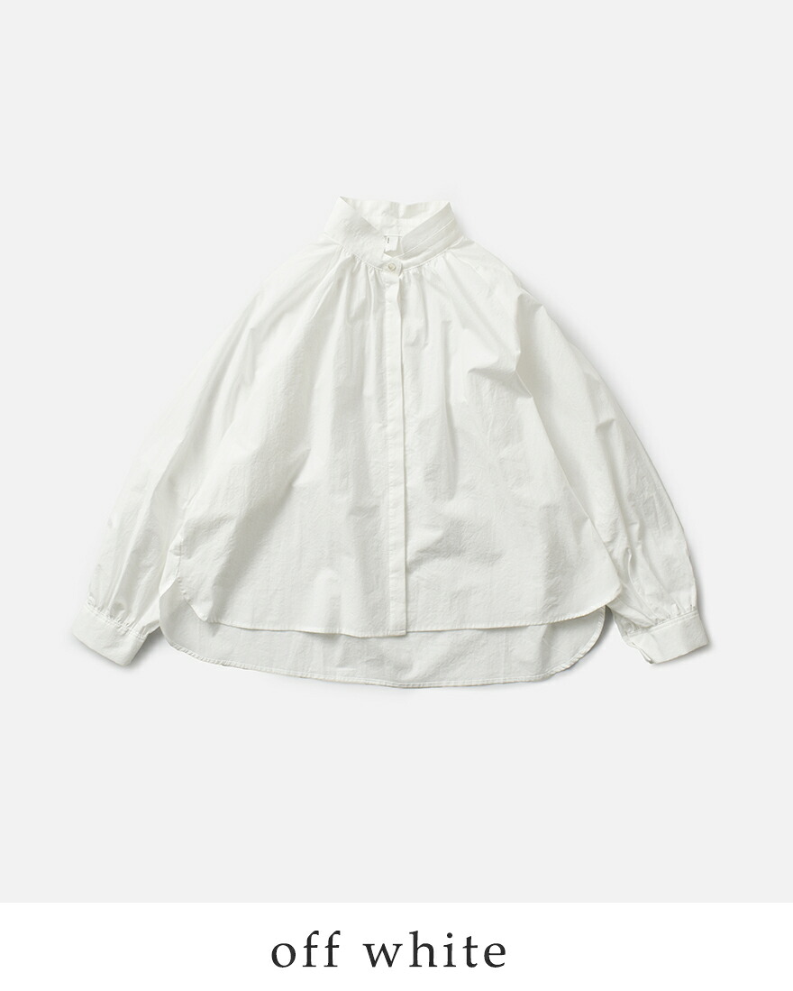 ルフ LUEUF コットンタイプライター レイヤー スタンドネック シャツ