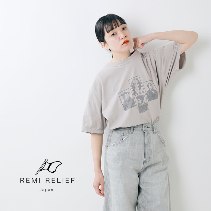 レミレリーフPIERRE Tシャツ Lサイズ REMI RELIEF REMI RELIEF [レミレリーフ] 別注 ビッグプリントTシャツ