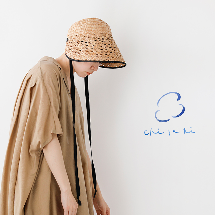 chisaki（チサキ） ラフィア ブレード ボネ シルエット ハット Ryou