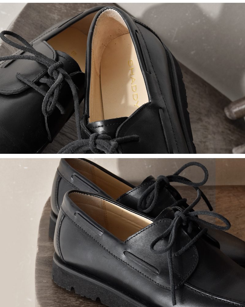 シャディ SHADDY ベジタブルタンニンレザー レースアップ シューズ