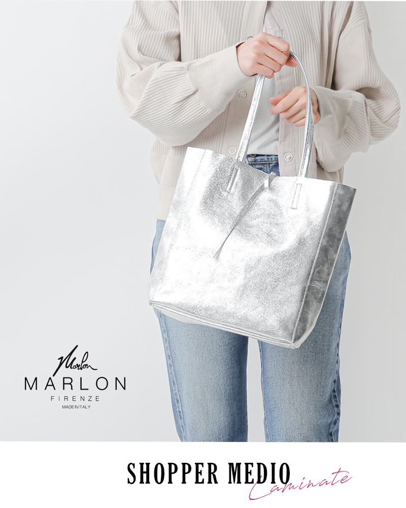 マーロンフィレンツェ MARLON FIRENZE メタリック レザー ショッパー バッグ SHOPPER MEDIO  shopper-medio-lami-24ss : shopper-medio-lami-24ss : aranciato ヤフー店 - 通販 -  Yahoo!ショッピング