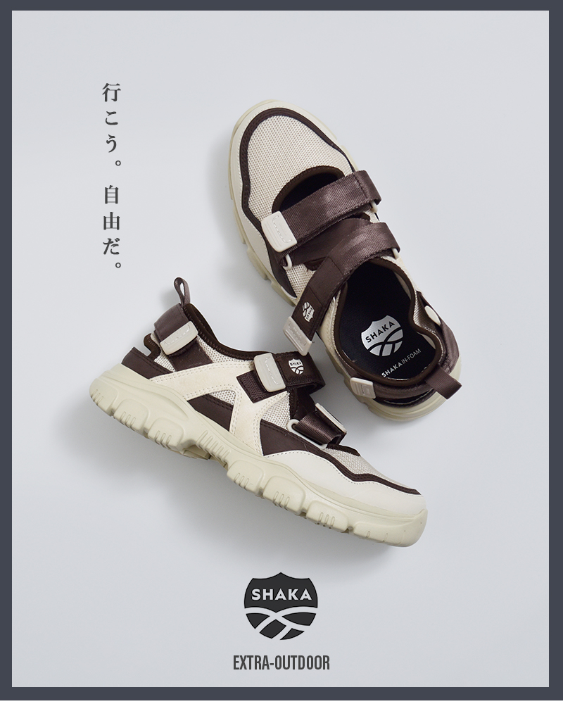 SHAKA(シャカ)メッシュアッパーベルクロスニーカーサンダルOTTERTRAILATsk-217