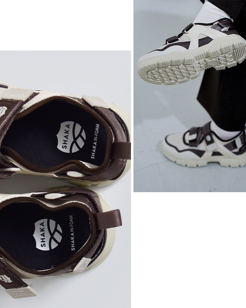 SHAKA(シャカ)メッシュアッパーベルクロスニーカーサンダルOTTERTRAILATsk-217