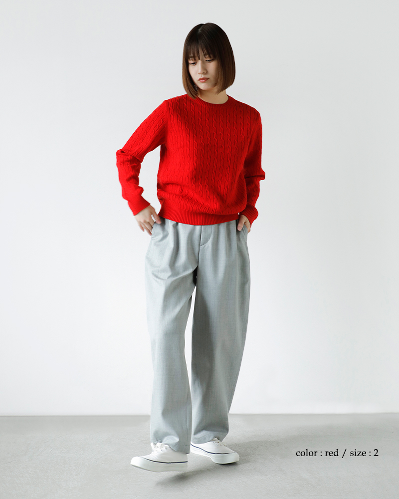 UNISEX】14G天竺 エクストラファインメリノウール クルーネック SL8W-507
