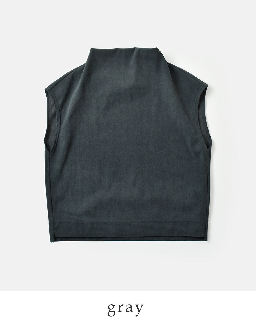 FIRMUM フィル マム 経編コーデュロイ ボトルネック ニット ベスト sn