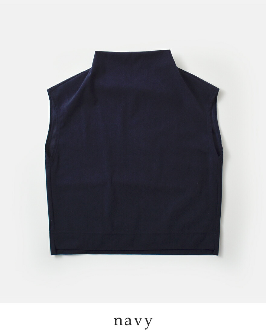 FIRMUM フィル マム 経編コーデュロイ ボトルネック ニット ベスト sn