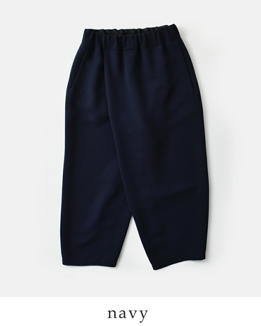 ノーコントロールエアー ハイツイストダブルクロスギャザーパンツ navy S ノーコントロールエアー ハイツイストダブルクロスギャザー