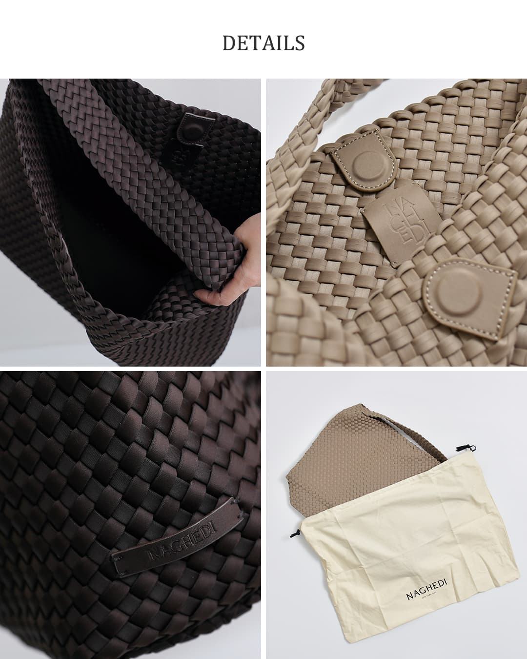 NAGHEDI(ナゲディ)メッシュ ラージ トートバッグ Nomad Large Hobo sn04024ld