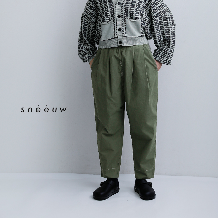 sneeuw（スニュウ） コットン タック ドローパンツ snw33-15
