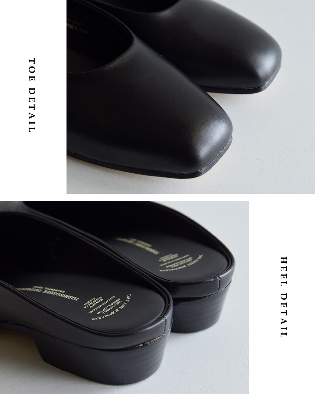 BEAUTIFUL SHOES　レザー ミュール BEAUTIFUL SHOES（ビューティフルシューズ） キップレザー スクエア