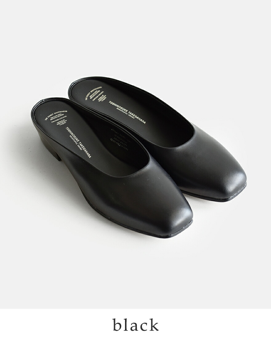 ビューティフルシューズ BEAUTIFUL SHOES キップレザー スクエア ミュール パンプス square-mule レディース  春夏 2026ss新作の画像