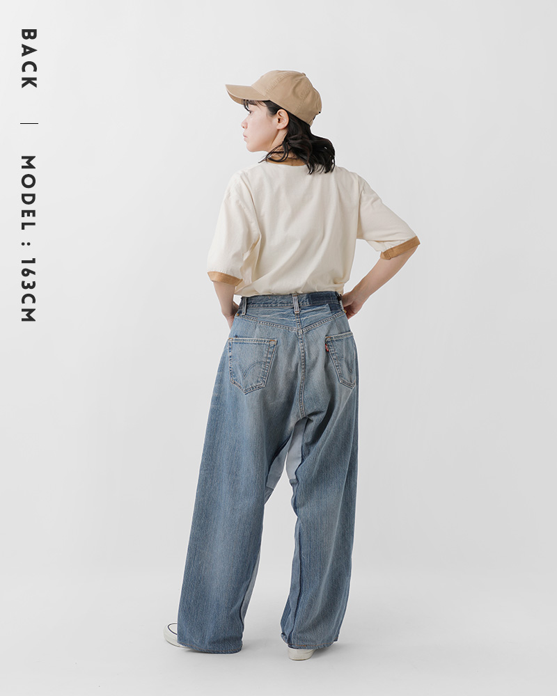 メイプル様【新品】DISCOVERED◎リメイクスーツデニムワイド