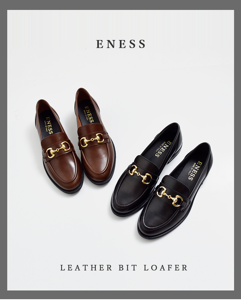 eness（エネス） レザー ビットローファー st-1144 レディース
