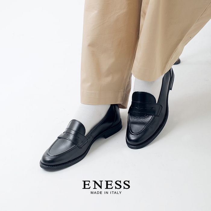 eness（エネス） カウレザー コイン ローファー st-1201 レディース