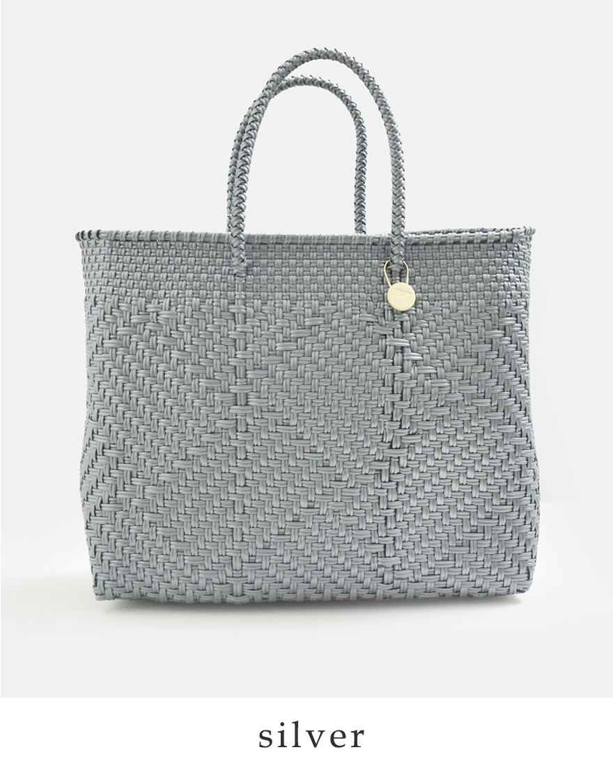メルカドバッグ シルバー×ホワイト MERCADO BAG - TAPETE - White / Silver (XS) | Letra｜レトラ公式通販