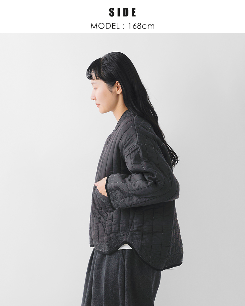 tumugu(ツムグ)コットンサテンキルトジャケットtb25332