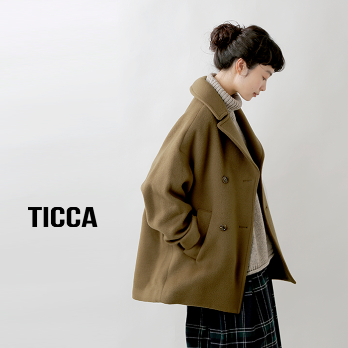 TICCA ティッカ ウール ピーコート tbba-171 レディース 2022aw新作 サイズ・カラー交換初回無料 :tbba-171:aranciato  ヤフー店 - 通販 - Yahoo!ショッピング