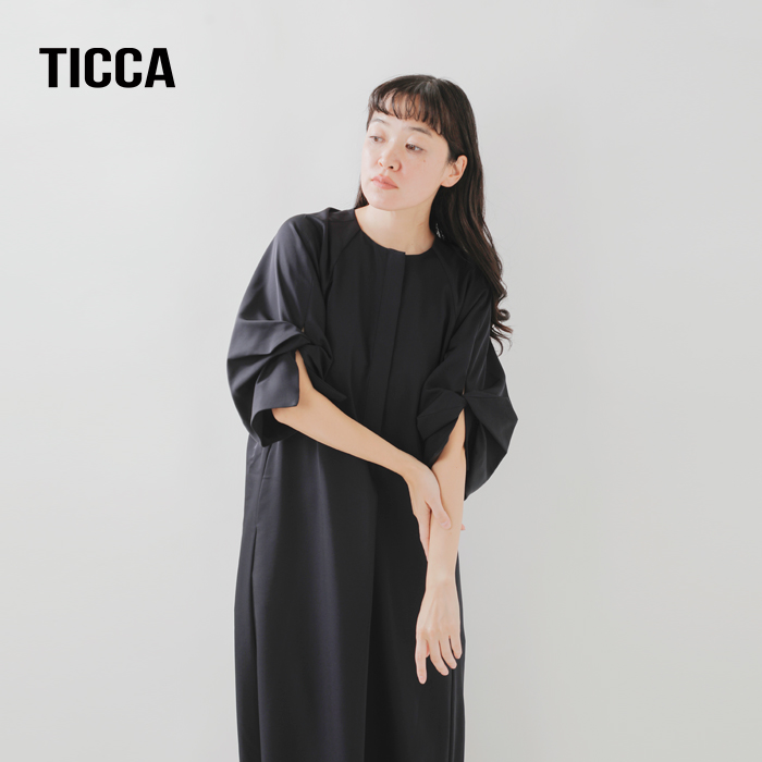 TICCA（ティッカ） ツイストスリーブ ドレス ワンピースtbea-191